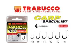 Fishing Hooks TRABUCCO CARP SPECIALIST, Micro Barb, 15pcs - Picture 1 of 2