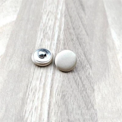 50pcs Fabric Satin Cloth Covered Buttons with Shank Clothes Sewing DIY Crafts - Image 1 of 4