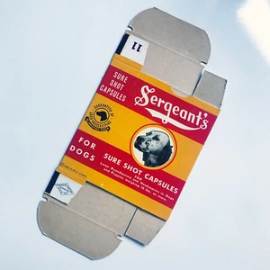 1939 Sergeant's, Sure-Shot Capsules, paper-board package, never used, vivid, A+ - Picture 1 of 6