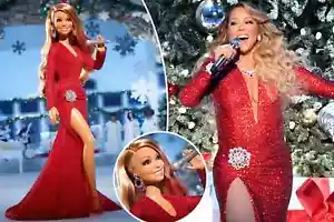 Mattel Barbie Mariah Carey Holiday Signature Natale 2023 bambola vestito rosso nuova - Foto 1 di 11