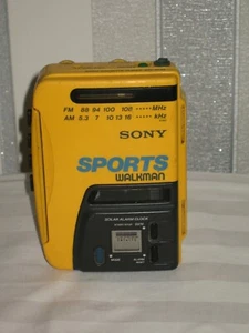 Sony Sports Walkman Modelo WM-AF58 Reloj Despertador Solar Am Fm Radio Cinta Cassette - Imagen 1 de 8