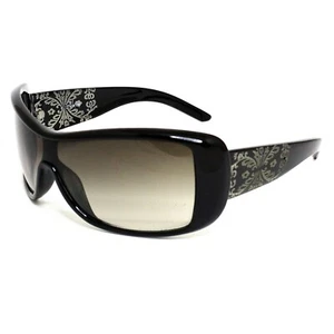 Vintage Y2K Stuff by Duff Sunglasses Shield Dark Brown Etched Rare Iconic Disney - Picture 1 of 9