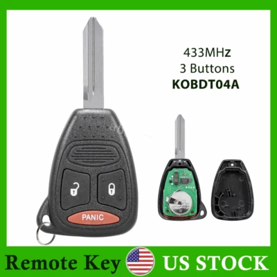 Llavero de encendido sin cortar cabezal remoto para Dodge Ram 1500 2500 3500 2006 2007 2008 Foto 1 de 4