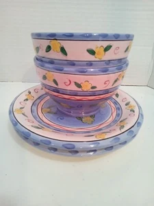 REPLACEMENTS 2 Salad Plates And 2 Bowls CIC Made In China. Floral Pastels EUC - Imagen 1 de 8