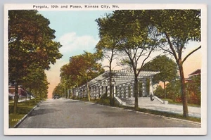 Pergola 10. und Paseo Kansas City Missouri MO 1920er Postkarte - Bild 1 von 2