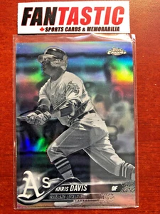 2018 Topps Chrome NEGATIVE Refractor #67 Khris Davis Oakland A's - Picture 1 of 2