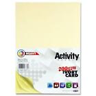 A4 Activity Card Ivory Paper Blank Cards Scrap Booking Arts Crafts Making Sheets