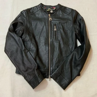 DOMA Leather Jacket XS Black Used Condition - Image 1 of 4