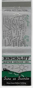Hinchcliff Motor service Inc. Sure as Sunrise Bus Lines Empty Matchcover - Picture 1 of 3