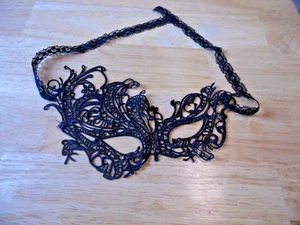 Venezianische Augenmaske - Spitze in schwarz - Bild 1 von 1