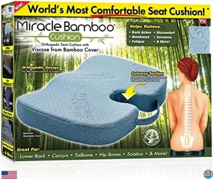 Cojín de asiento ortopédico Ontel Miracle gris bambú viscosa cubierta MBC-MC4 - Imagen 1 de 5