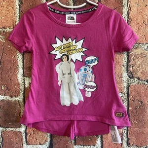 Disneyland Disney Parks Girl’s Short Sleeve Star Wars Princess Leia T-Shirt XS 4 - Picture 1 of 5