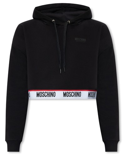 Felpa Hoodie Moschino Underbear A17824413 Donna Cotone Nero