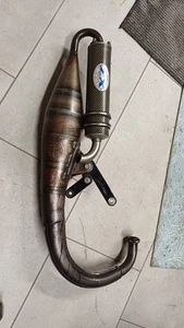 MARMITTA SCARICO LEOVINCI ZX MBK BOOSTER 50 SCOOTER HAND MADE - Imagen 1 de 13
