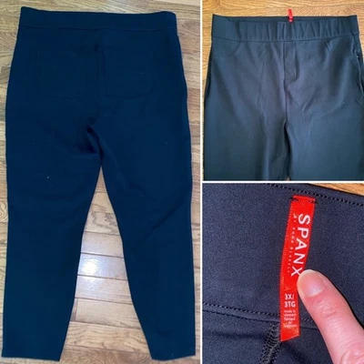 Leggings de tornozelo Spanx $98 Jean-ish® 3X preta em excelente estado usado - Imagem 1 de 4
