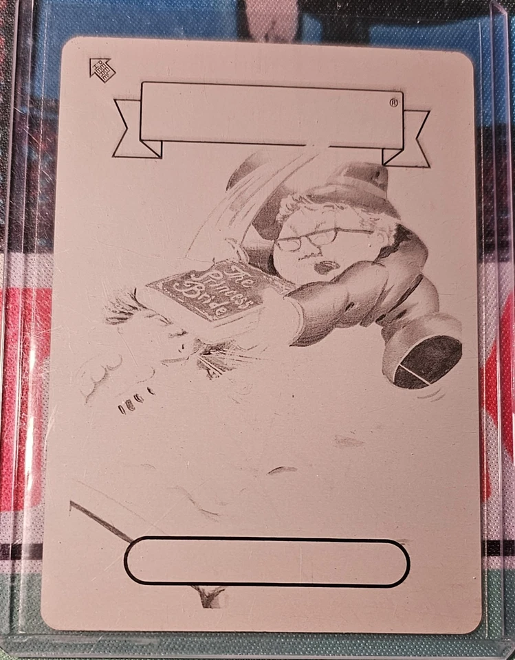 2022 Garbage Pail Kids Bookworms Black Printing Plate SAVAGE SIMON 1/1 #90b - Image 1 of 2