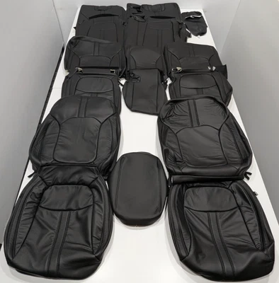 Fundas de asiento de cuero negro T270 para Honda Pilot EX-L Sport Touring 2023-2025 Foto 1 de 4