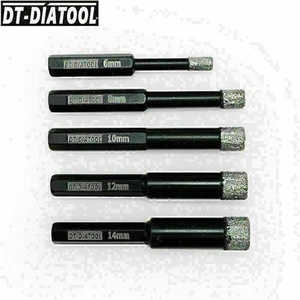 Brocas secas de diamante 3 piezas sierra de agujero de núcleo hexagonal cortadora de perforación para baldosas de cerámica. - Imagen 1 de 18