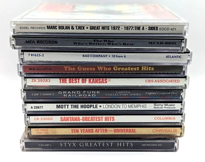 70s Classic Rock Greatest Hits CD Lot T Rex Bad Co Who Grand Funk Kansas Styx - Image 1 of 4