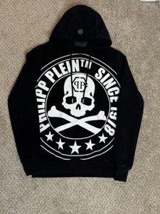 Philipp Plein Skull Hoodie Black – Graphic Pullover Sweatshirt - Picture 1 of 10