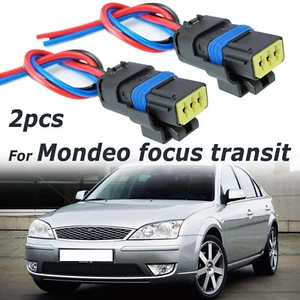 Pair Fuel Rail Pressure Sensor Connector Plug Loom For Ford Mondeo focus transit - Picture 1 of 6
