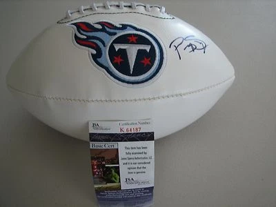 Bishop Sankey Autographed Signed Full-Size Titans Logo Football - JSA - Image 1 of 4