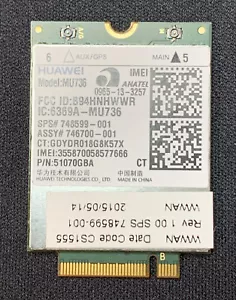 Tarjeta de red para computadora portátil HUAWEI MU736 HS3110 HSPA+ módulo WWAN 746699-004 822828-001 - Imagen 1 de 2