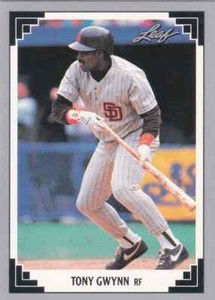 Tony Gwynn 1991 Leaf Preview Insert Card
