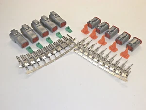 5 sets GRAY Deutsch DT 4-Pin Connectors 16-18 ga AWG Stamped Contacts - Imagen 1 de 1