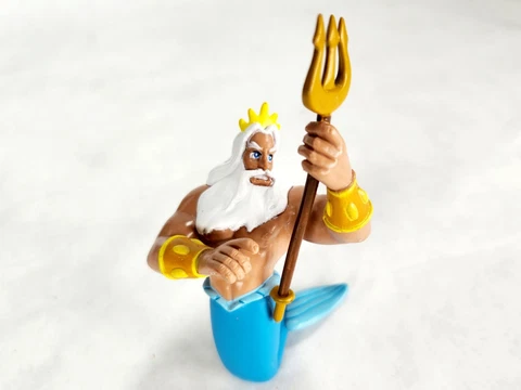 Disney Little Mermaid King Triton 4.5" PVC Figure Figurine Cover