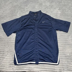 Camiseta deportiva vintage para hombre NIKE Snap baloncesto calentamiento azul marino talla L - Imagen 1 de 13