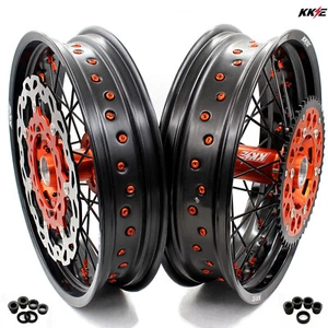 KKE 17'' Supermoto Wheels Rims Fit KTM EXC EXCF SX F XC XCF 125-530CC 2003-2025 - Picture 1 of 11