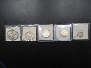 Russian Silver Type Set from Years 1924,1925,1929, & 1930 UNC and BU - Picture 1 of 11