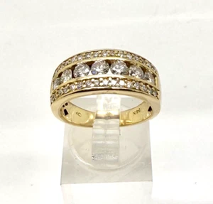 14k Yellow Gold Diamond Ring Band w/Card Appraisal - 5 1/4 - Picture 1 of 9