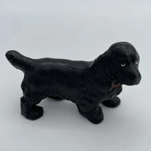 Hubley 3.25” Black Cast Iron Cocker Spaniel Dog Paperweight Vintage Figurine USA - Picture 1 of 9