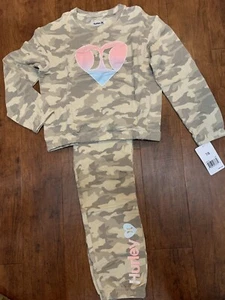 Hurley NEW Tan Camo Set girls 4/5 - Picture 1 of 1