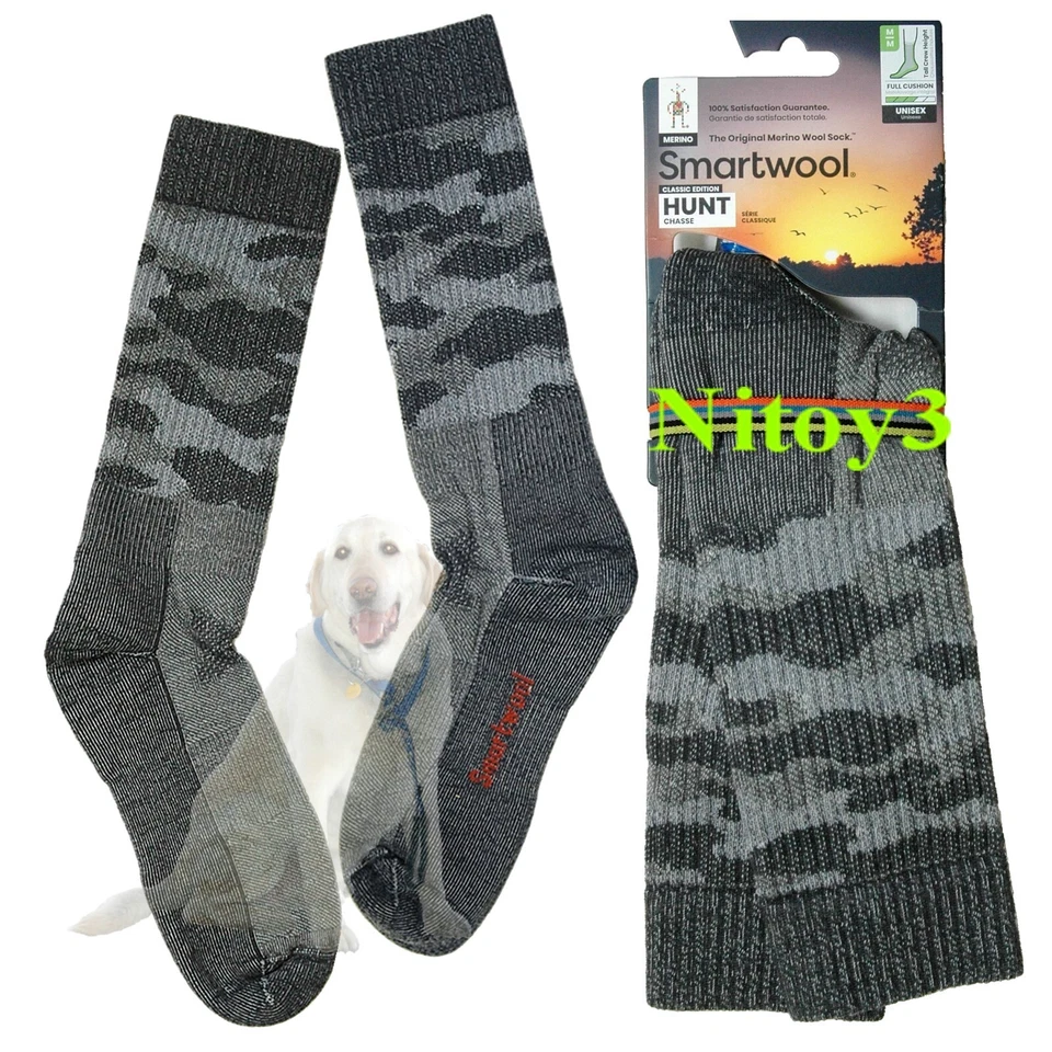 SmartWool Camo Hunting Midweight Tall Crew Socks-Merino Wool Blend Unisex Medium - Image 1 of 1