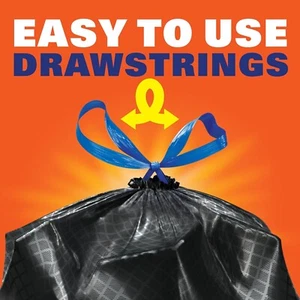 Hefty Ultra Strong Tall Kitchen Trash Bags- Blackout- Clean Burst-13 Gallon-40 - Picture 1 of 7