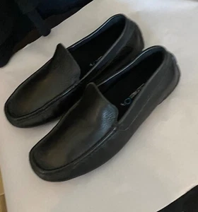 Men Shoes Loafer L.B. Evans Alton Leather Soft Moccasin Black 9M Nice - Picture 1 of 14