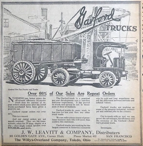 1914 Newspaper Page - Willys-Overland Company Garford Truck Ad - Picture 1 of 2