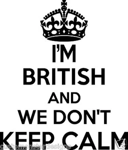 British Wall Sticker.. 20 inches Tall We Don't Keep Calm Vinyl Wall Art Decor - Picture 1 of 2