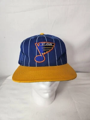🚨🔥Vintage Starter Pinstripe Snapback Hat St. Louis Blues 90s NHL EUC! - Image 1 of 4