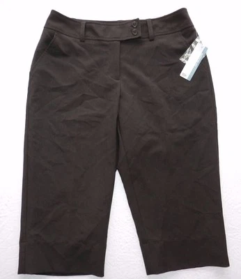 WORTHINGTON pants women's size 10P brown stretch capri's $36 NEW (ab16) - Image 1 of 4