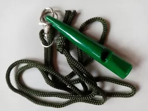 Gun Dog Whistle Lanyard Obedience Training Loud Pitch 210.5 Durable Green - Picture 1 of 2