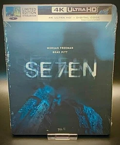 SEVEN (DAVID FINCHER) - US IMPORT 4K UHD BLURAY STEELBOOK ** NEW & SEALED! ** - Picture 1 of 10