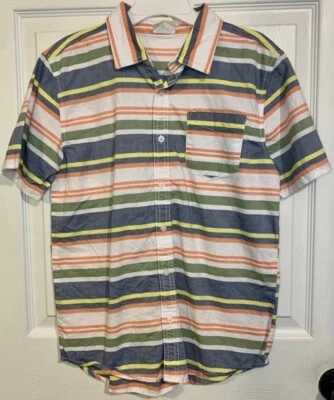 Camisa Crazy 8 Naranja Rayas Abotonada Niño Talla 14 Foto 1 de 3