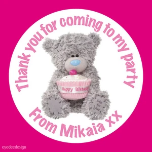 Bolso personalizado de fiesta de oso de peluche pegatinas de cumpleaños cono dulce -565 - Imagen 1 de 1