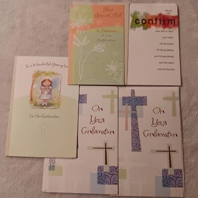 Confirmation Greeting Cards (5) Cards With Envelopes - Image 1 of 4