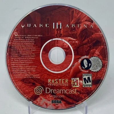 Quake III Arena (Sega Dreamcast, 2000) Disc Only RATED M (B) - Image 1 of 2