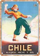 METAL SIGN - 1930 Chile: Joy, Snow and Sun Vintage Ad